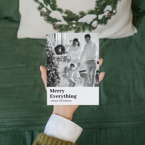 Modern Family Photo  Merry Everything  Holiday