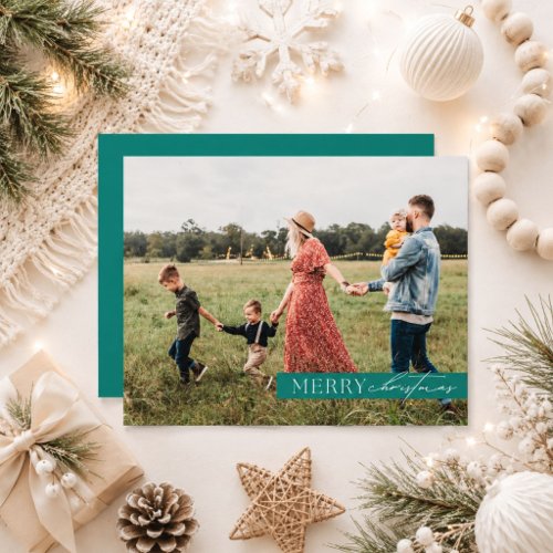 Modern Family Photo Minamalist Christmas Card