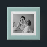 Modern  Family Photo Mint Simple Lovely Gift Button<br><div class="desc">Modern  Family Photo Mint Simple Lovely Gift</div>