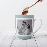 Modern  Family Photo Mint Simple Lovely Gift Latte Mug<br><div class="desc">Modern  Family Photo Mint Simple Lovely Gift</div>