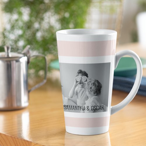 Modern  Family Photo Mint Simple Lovely Gift Latte Mug