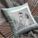 Modern  Family Photo Mint Simple Lovely Gift Outdoor Pillow<br><div class="desc">Modern  Family Photo Mint Simple Lovely Gift</div>