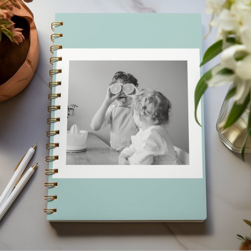 Modern  Family Photo Mint Simple Lovely Gift Planner