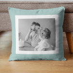 Modern  Family Photo Mint Simple Lovely Gift Throw Pillow<br><div class="desc">Modern  Family Photo Mint Simple Lovely Gift</div>