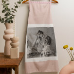 Modern  Family Photo Pastel Pink Simple Gift Apron<br><div class="desc">Modern  Family Photo Pastel Pink Simple Gift</div>