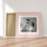Modern  Family Photo Pastel Pink Simple Gift Canvas Print<br><div class="desc">Modern  Family Photo Pastel Pink Simple Gift</div>