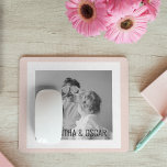 Modern  Family Photo Pastel Pink Simple Gift Mouse Pad<br><div class="desc">Modern  Family Photo Pastel Pink Simple Gift</div>