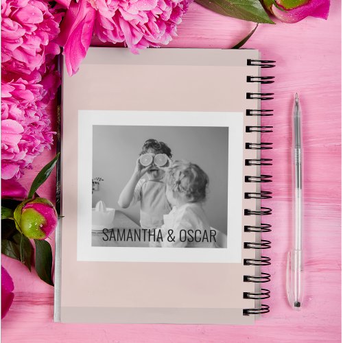 Modern  Family Photo Pastel Pink Simple Gift Planner