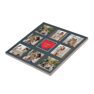 Modern Family Photo Personalized Ceramic Tile