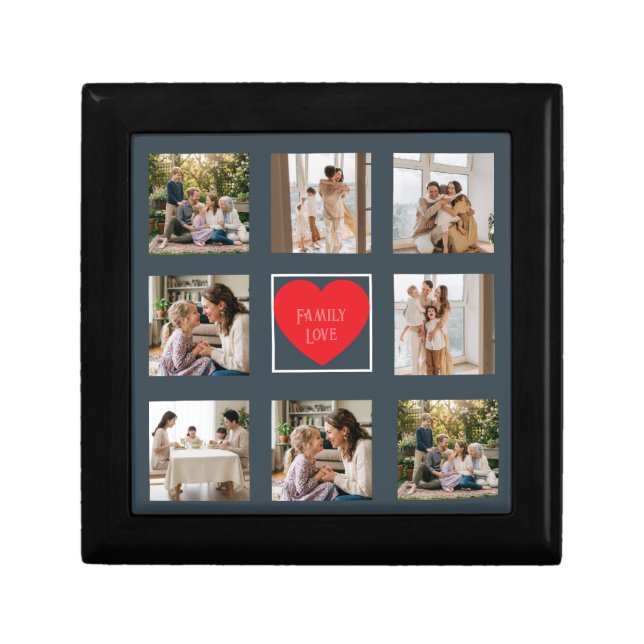 Modern Family Photo Personalized Gift Box Design (Front)