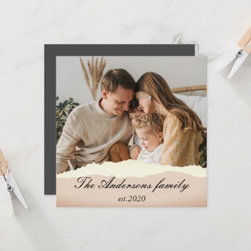 Modern Family Photo  Personalized Name Gift