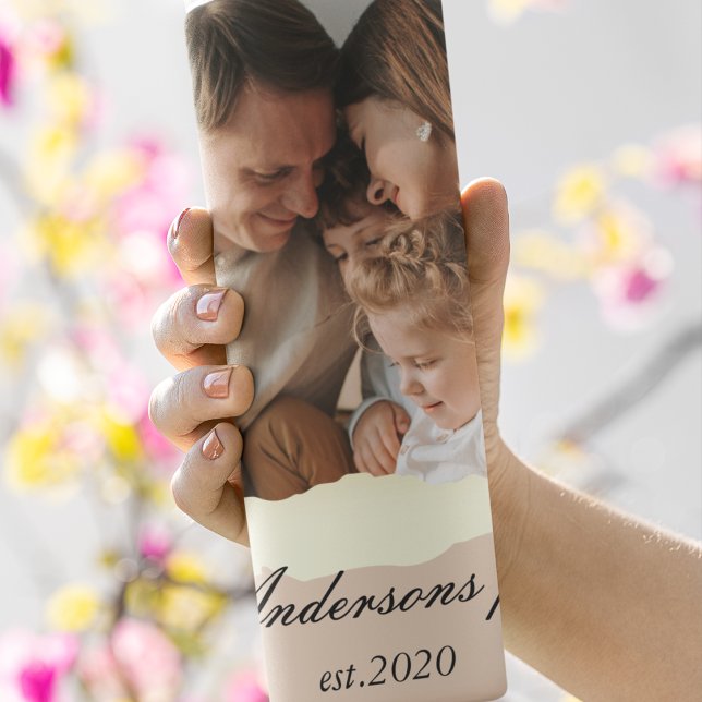 Modern Family Photo & Personalized Name Gift Thermal Tumbler (Creator Uploaded)