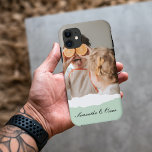 Modern Family Photo & Personalized Name Mint Gift iPhone 11 Case<br><div class="desc">Introducing the Modern Family Photo & Personalized Name Mint Gift! This unique and thoughtful gift is designed to celebrate and cherish your family's special moments.Give the gift of cherished memories and personalized sweetness with the Modern Family Photo & Personalized Name Mint Gift. It's a meaningful and delightful way to celebrate...</div>