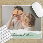 Modern Family Photo & Personalized Name Mint Gift Mouse Pad<br><div class="desc">Introducing the Modern Family Photo & Personalized Name Mint Gift! This unique and thoughtful gift is designed to celebrate and cherish your family's special moments.Give the gift of cherished memories and personalized sweetness with the Modern Family Photo & Personalized Name Mint Gift. It's a meaningful and delightful way to celebrate...</div>