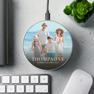 Modern Family Photo Personalized Wireless Charger