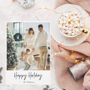 Modern Family Photo Simple Happy Holiday