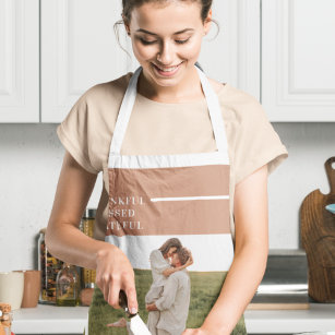 Modern Family Photo   Thankful Blessed Grateful Apron