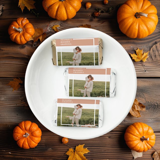 Modern Family Photo | Thankful Blessed Grateful Hershey's Miniatures (Creator Uploaded)