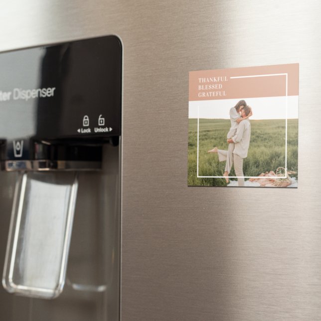 Modern Family Photo | Thankful Blessed Grateful Magnet (Creator Uploaded)