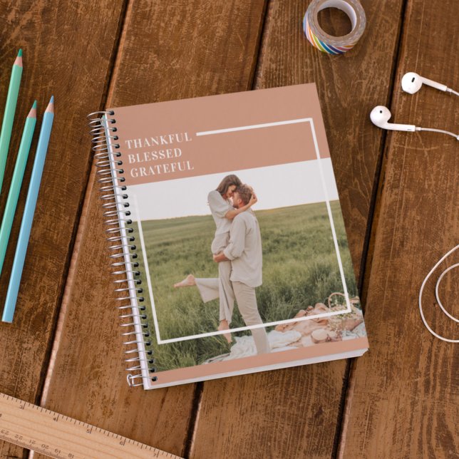 Modern Family Photo | Thankful Blessed Grateful Notebook (Creator Uploaded)