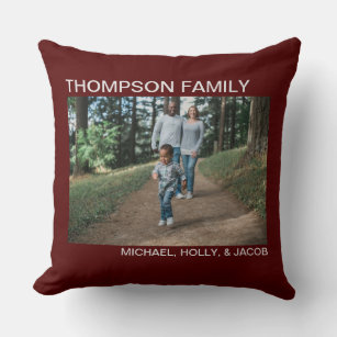 Modern Family Photo Throw Pillow
