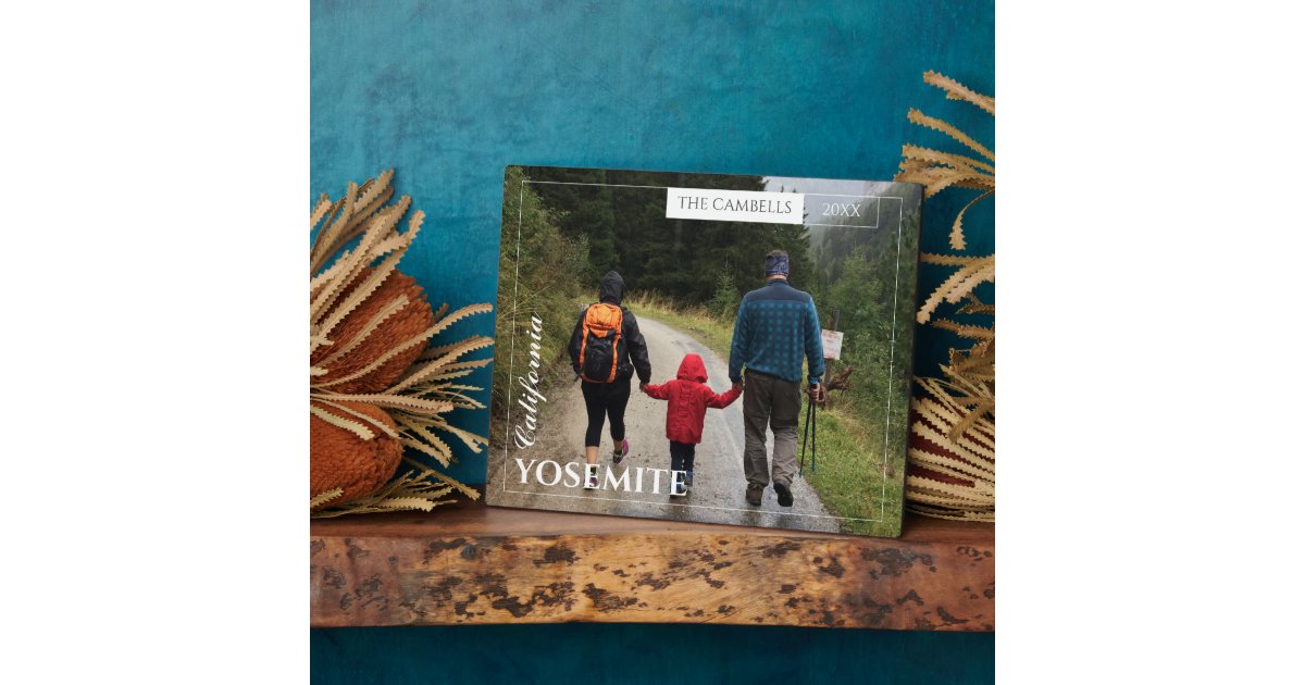 Modern Family Photo Travel Keepsake Plaque