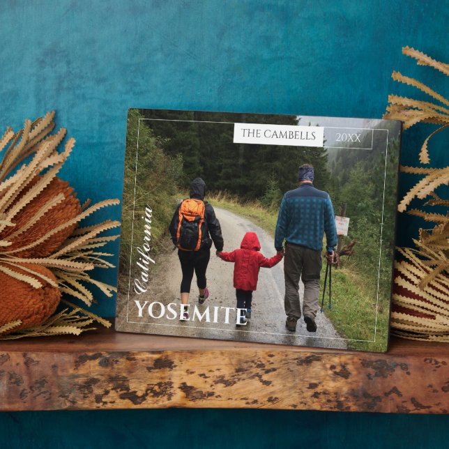 Modern Family Photo Travel Keepsake Plaque (Side)
