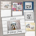 Modern Family Photo with Patterns - 17 Photos 2024 Calendar<br><div class="desc">Add your favorite photos to make a modern photography calendar. There is also a space on the front and the back to customize with more pictures.</div>