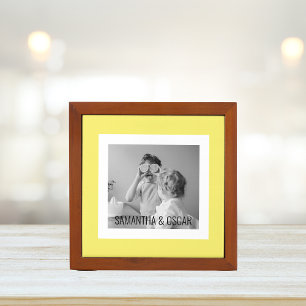 Modern  Family Photo Yellow Simple Lovely Gift Desk Organizer