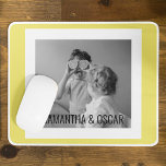 Modern  Family Photo Yellow Simple Lovely Gift Mouse Pad<br><div class="desc">Modern  Family Photo Yellow Simple Lovely Gift</div>