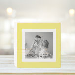 Modern  Family Photo Yellow Simple Lovely Gift Wooden Box Sign<br><div class="desc">Modern  Family Photo Yellow Simple Lovely Gift</div>