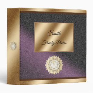Modern Family Photos Black Purple 3 ring binder