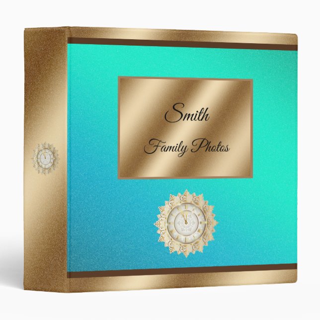 Modern Family Photos Blue 3 ring binder (Front/Spine)