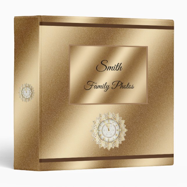 Modern Family Photos Gold 3 ring binder (Front/Spine)