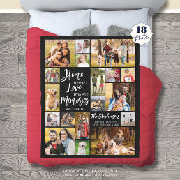 Modern Family Quote 18 Photo Collage Fleece Blanket