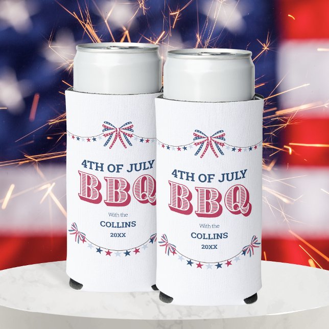 Modern Family Reunion BBQ 4th of July Summer Party Seltzer Can Cooler (Modern Family Reunion BBQ 4th of July Summer Party Seltzer Can Cooler)