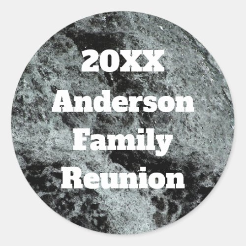 Modern Family Reunion Black White Falling Water Classic Round Sticker