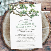 Family Reunion Invite, Tree, Family Picnic Invitation | Zazzle