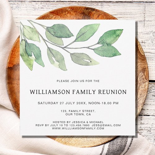 Modern Family Reunion Family Tree Invitation