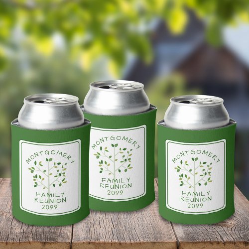 Modern Family Reunion Family Tree Personalized Can Cooler