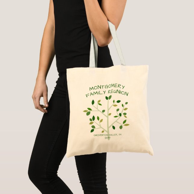 Modern Family Reunion Family Tree Personalized Tote Bag (Front (Product))