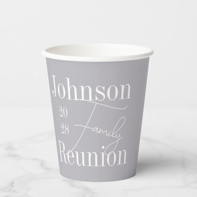 Modern Family Reunion Party Paper Cups (Front)