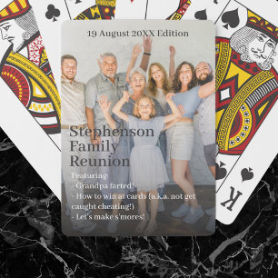 Modern Family Reunion Photo Magazine Cover Poker Cards