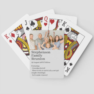 Modern Family Reunion Photo Magazine Cover Poker Cards