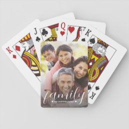 Modern Family Script Custom One Photo Playing Cards