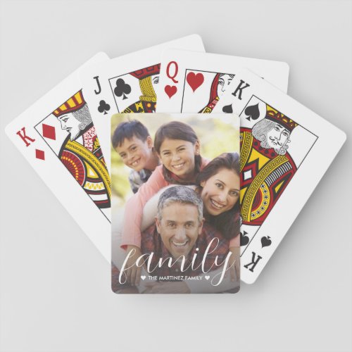 Modern Family Script Custom One Photo Poker Cards