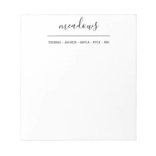 Modern Family Script Name Simple Notepad