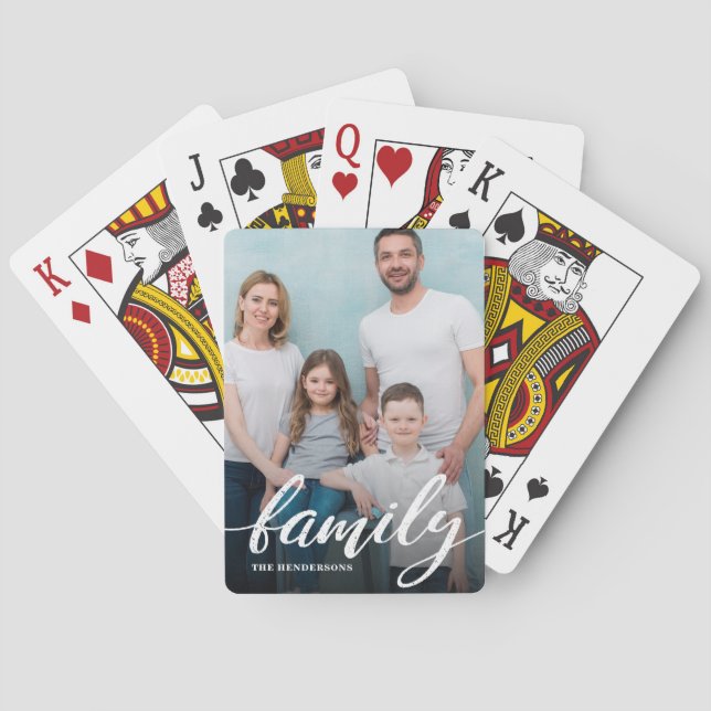Modern Family Script Photo Poker Cards (Back)