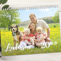 Modern Family Simple Personalized Photos 2025  Calendar