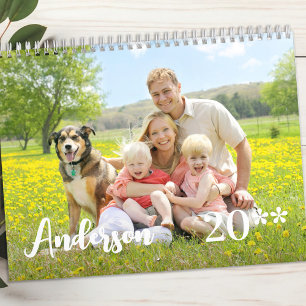 Modern Family Simple Personalized Photos 2025  Calendar